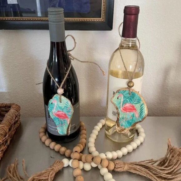 Oyster Shell Wine Bottle Topper or Tree Ornament - Picture 1 of 6